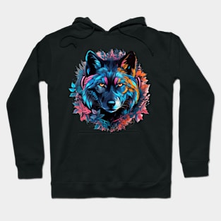 floral wolf Hoodie